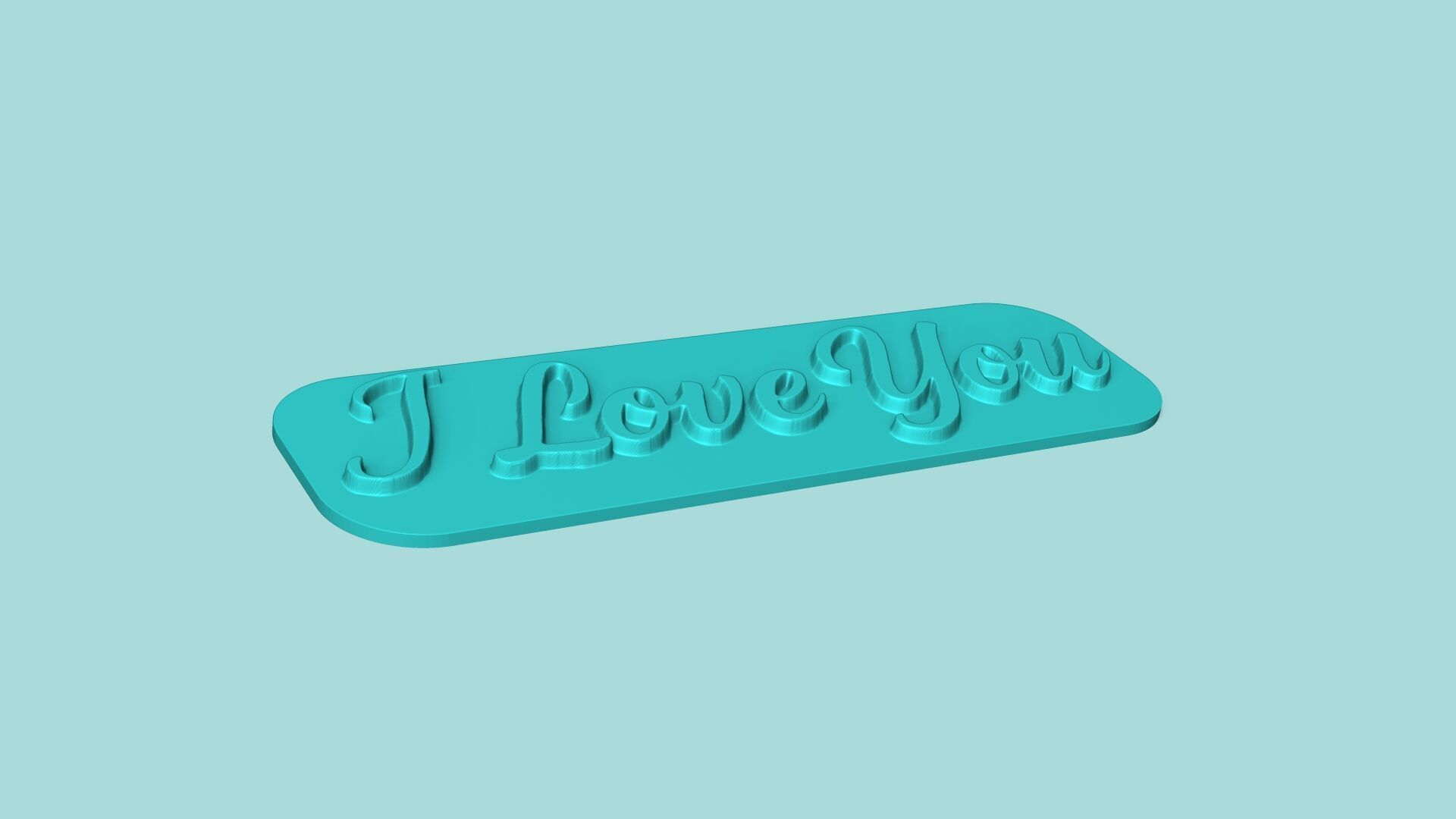 I Love You - Phrase Mold - Maker Template 3D print model_2