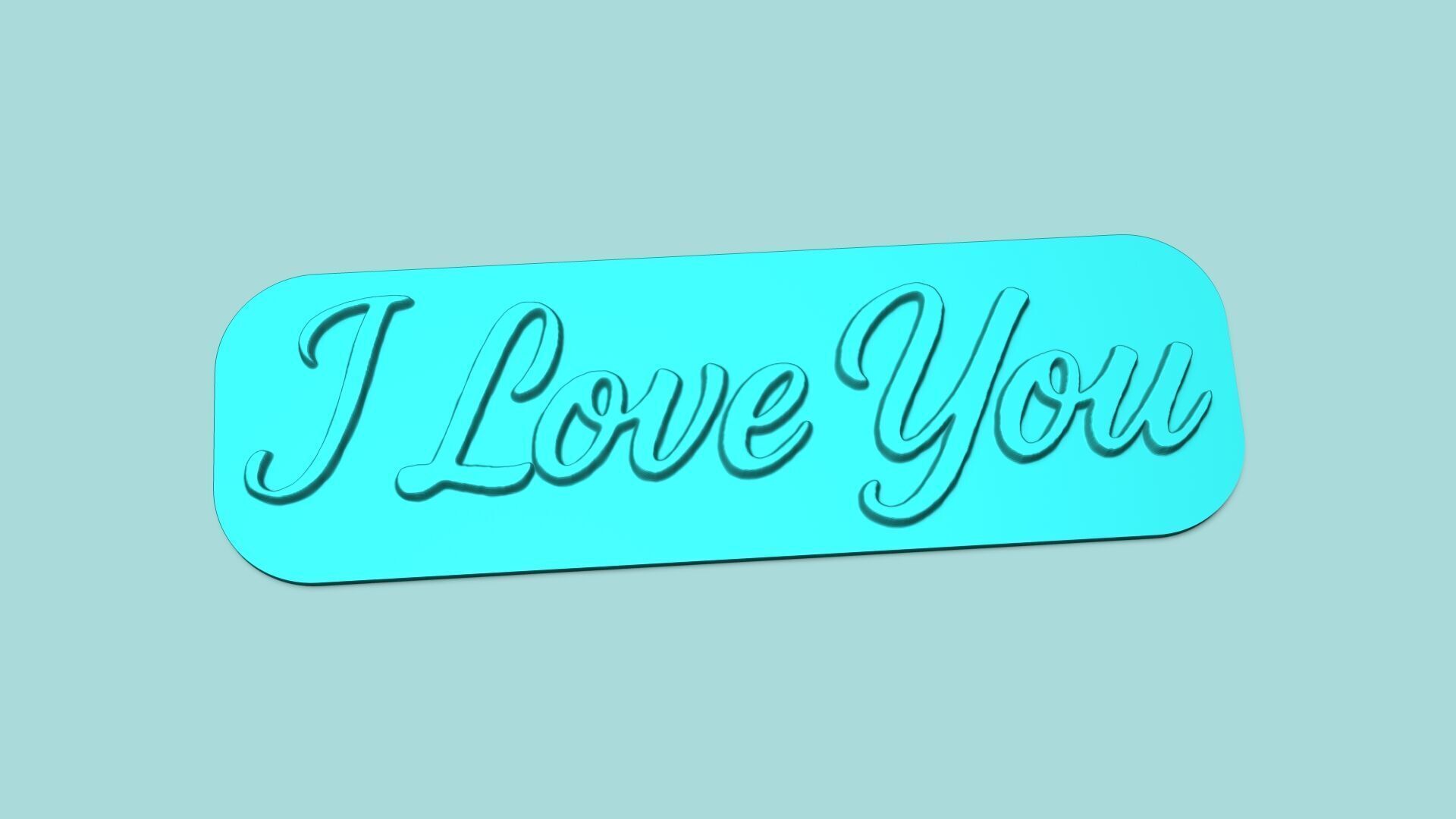 I Love You - Phrase Mold - Maker Template 3D print model_1