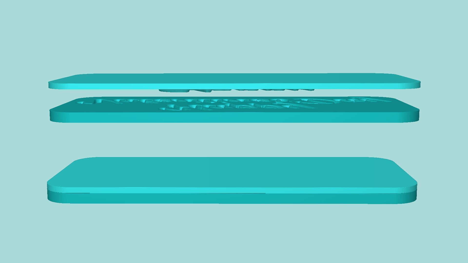 Happy Valentines Day - Phrase Mold - Maker Template 3D print model_8