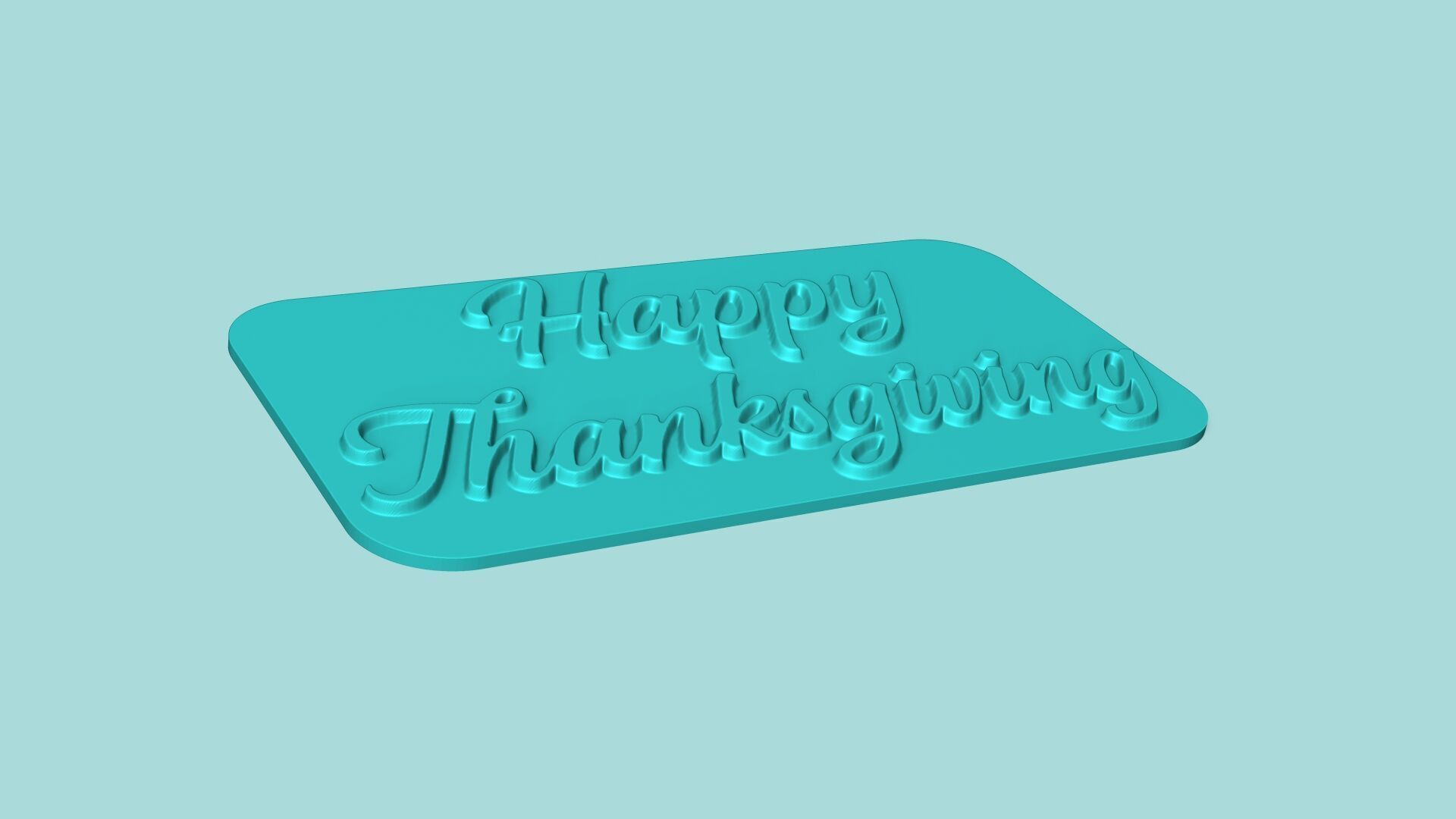 Happy Thanksgiving - Phrase Mold - Maker Template 3D print model_2