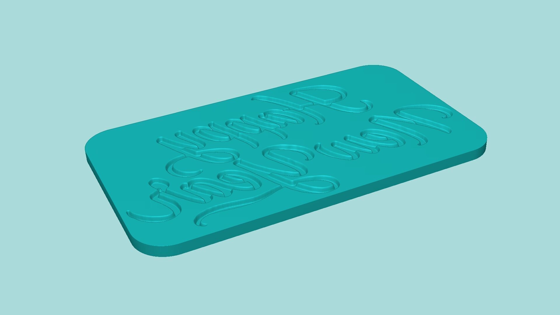 Happy New Year - Phrase Mold - Maker Template 3D print model_4