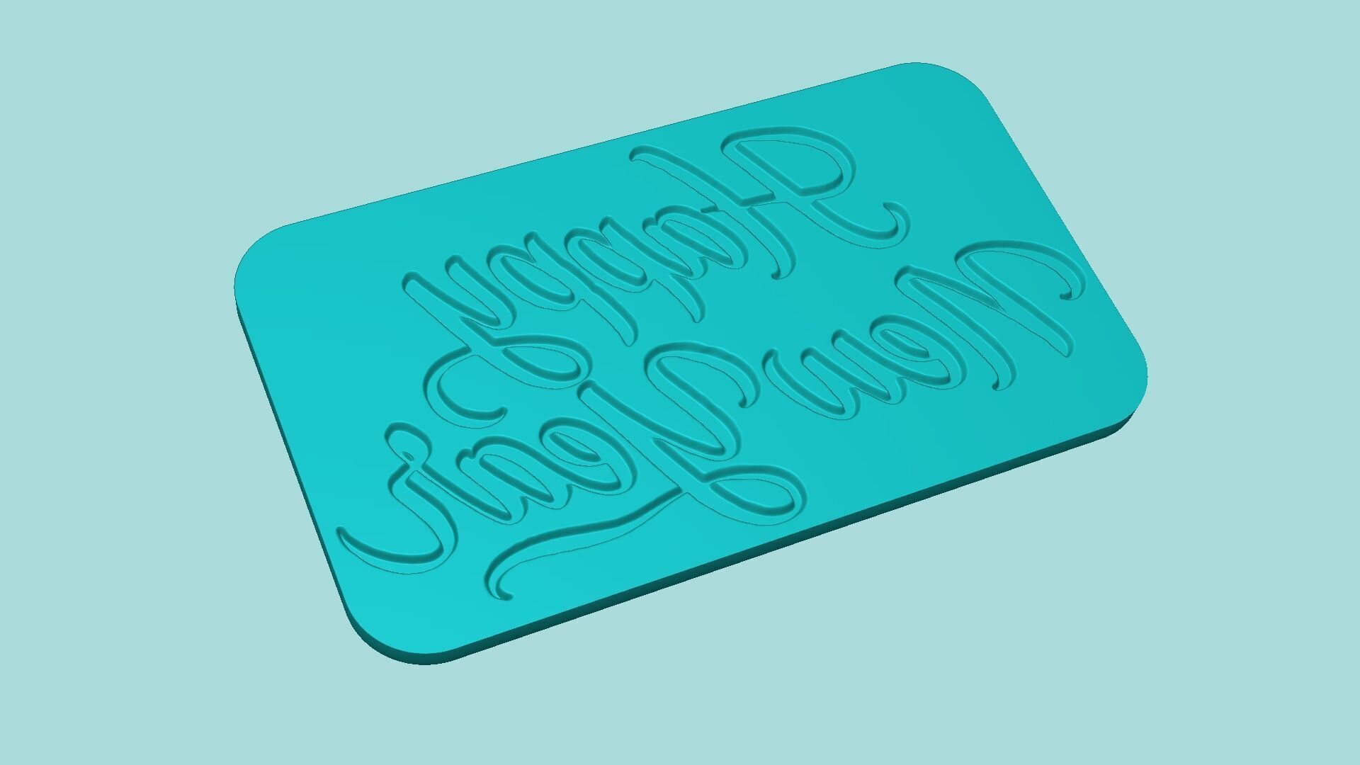 Happy New Year - Phrase Mold - Maker Template 3D print model_3