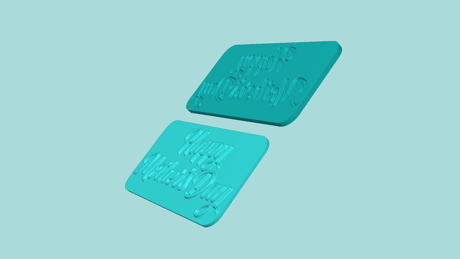 Happy Mothers Day - Phrase Mold - Maker Template 3D print model_7