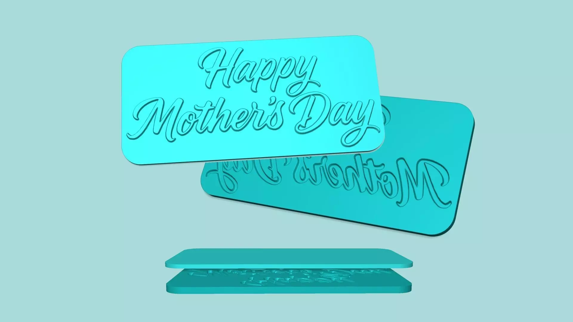 Happy Mothers Day - Phrase Mold - Maker Template 3D print model_0
