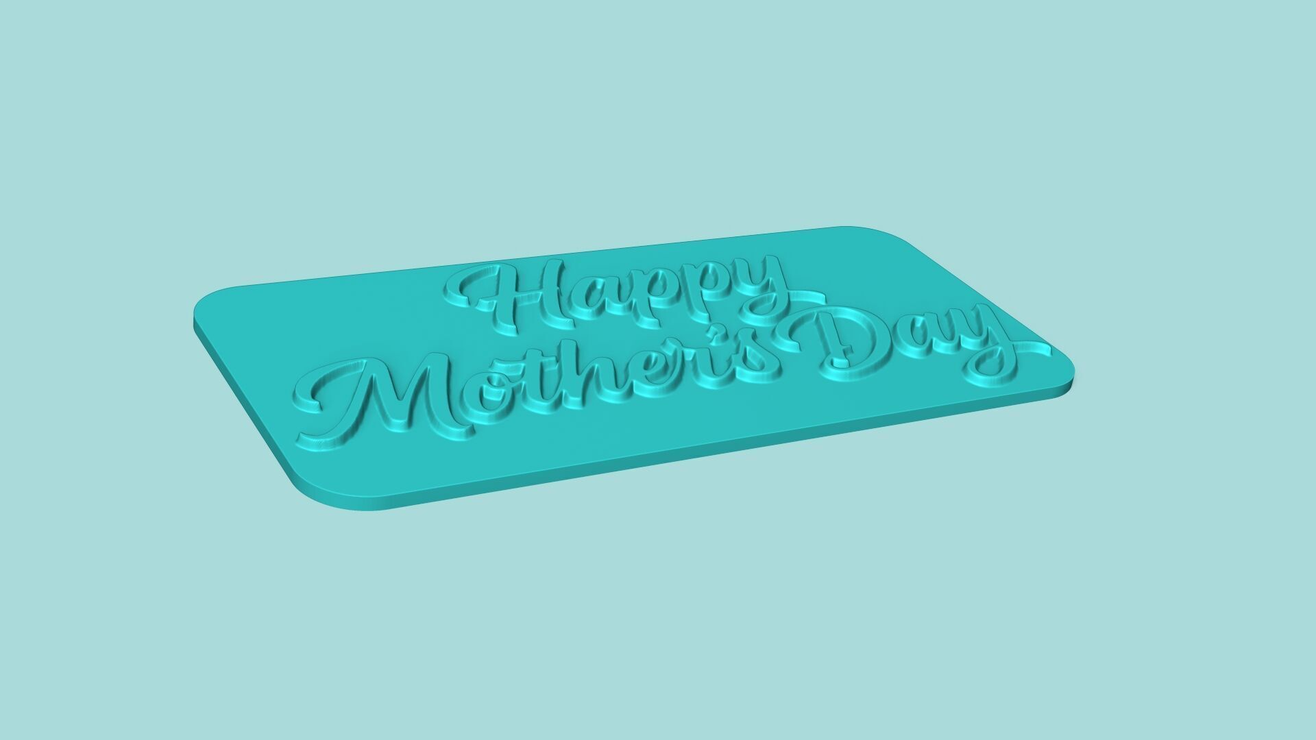 Happy Mothers Day - Phrase Mold - Maker Template 3D print model_3