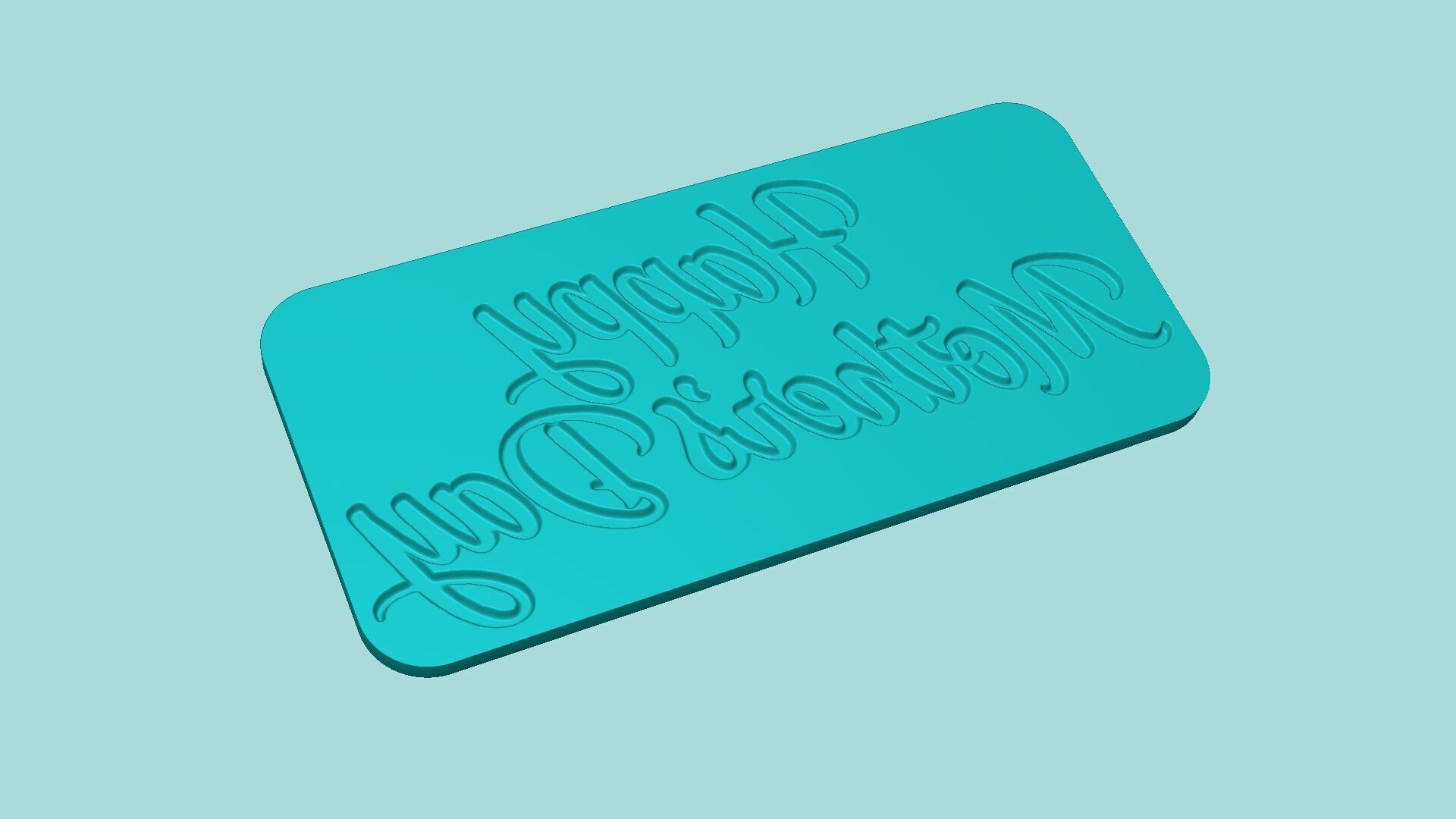 Happy Mothers Day - Phrase Mold - Maker Template 3D print model_4