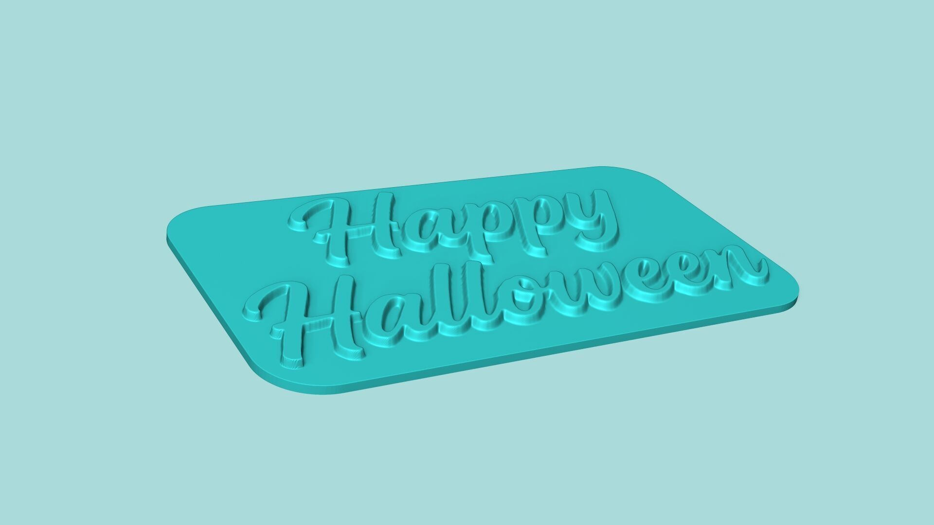 Happy Halloween - Phrase Mold - Maker Template 3D print model_2