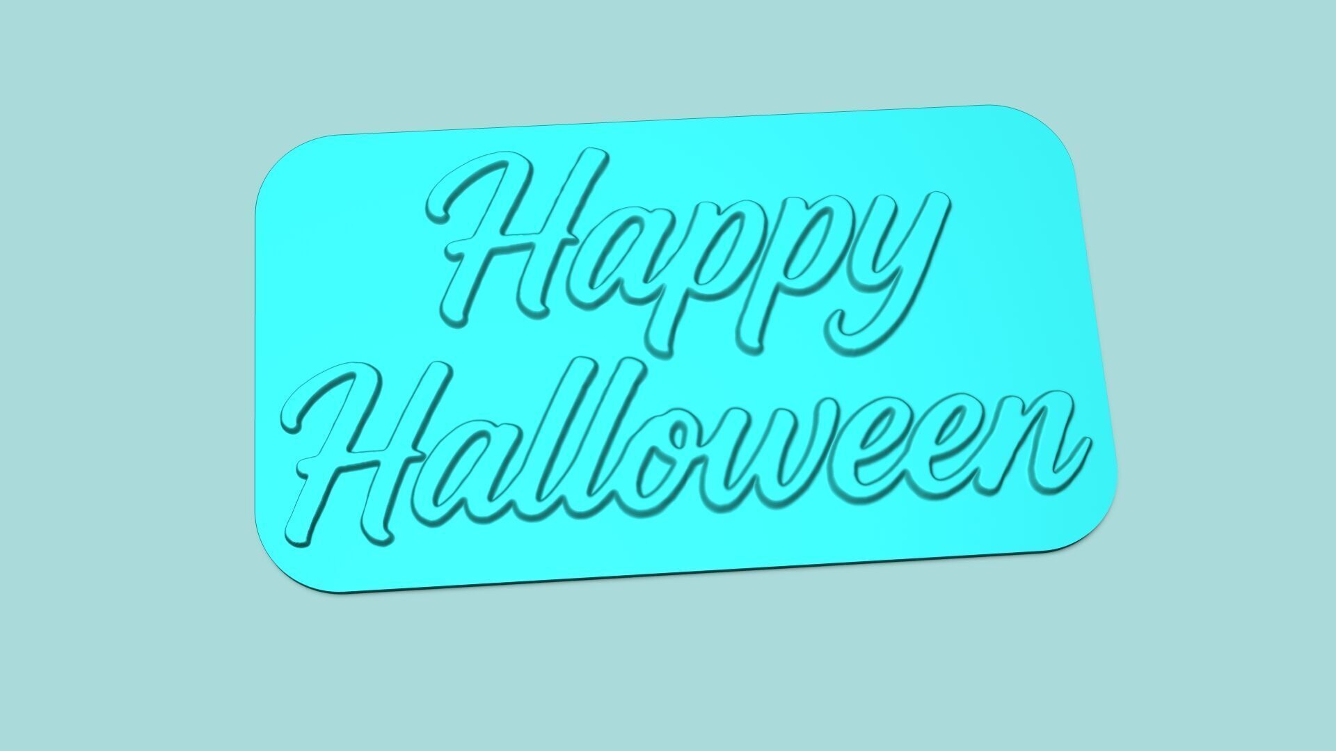 Happy Halloween - Phrase Mold - Maker Template 3D print model_1