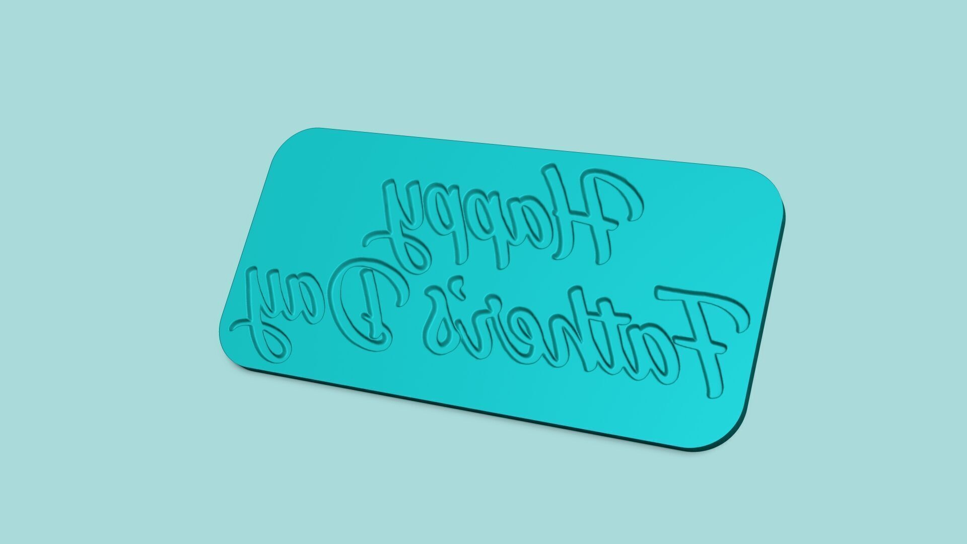 Happy Fathers Day - Phrase Mold - Maker Template 3D print model_11