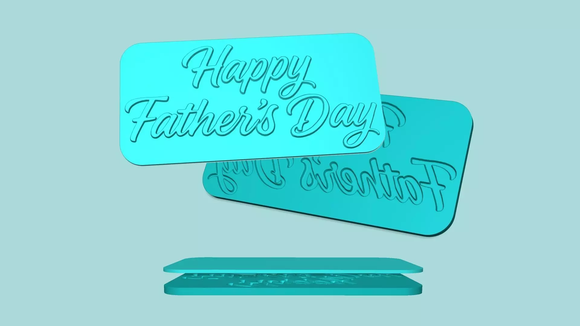 Happy Fathers Day - Phrase Mold - Maker Template 3D print model_0