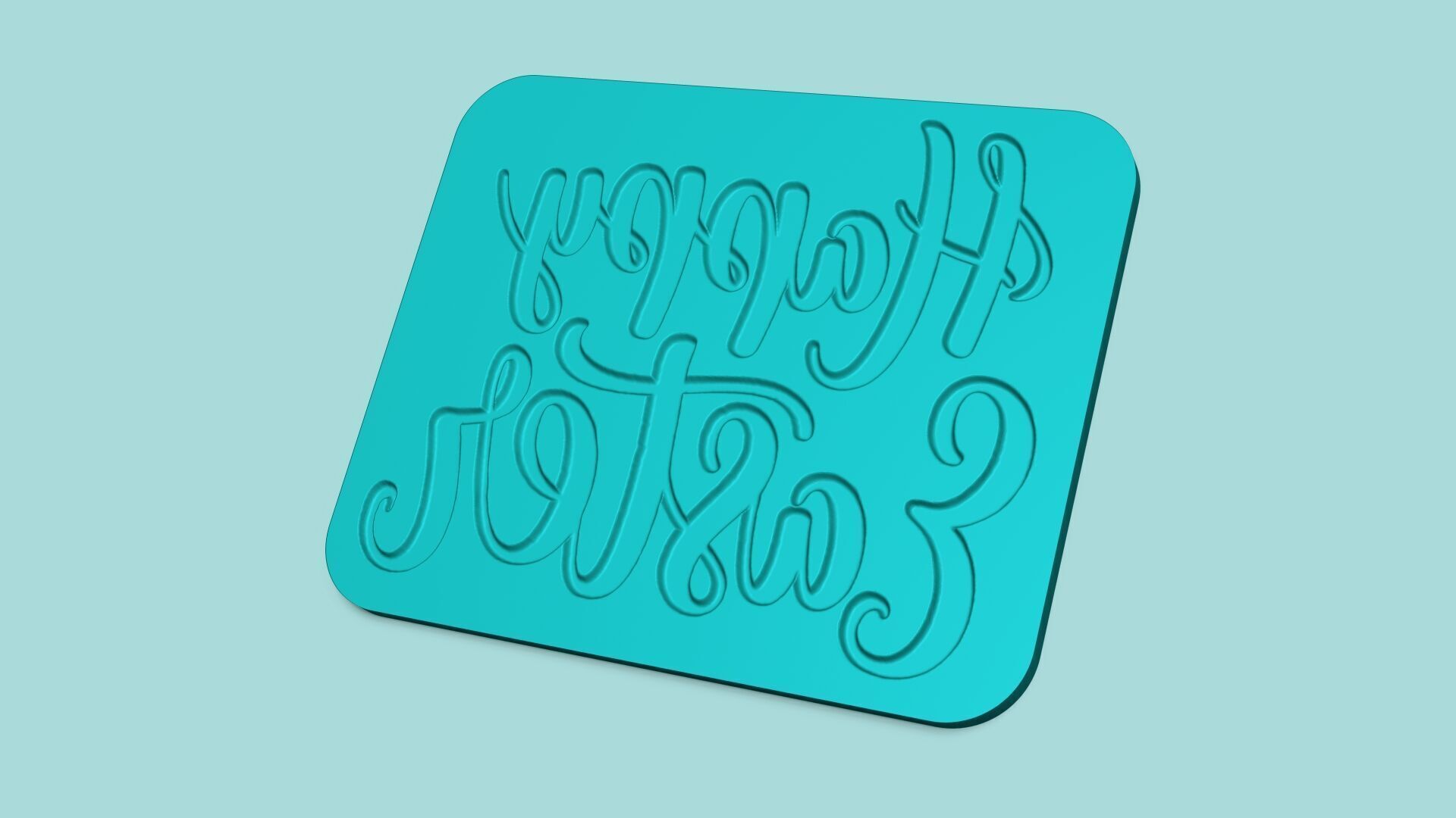 Happy Easter - Phrase Mold - Maker Template 3D print model_11