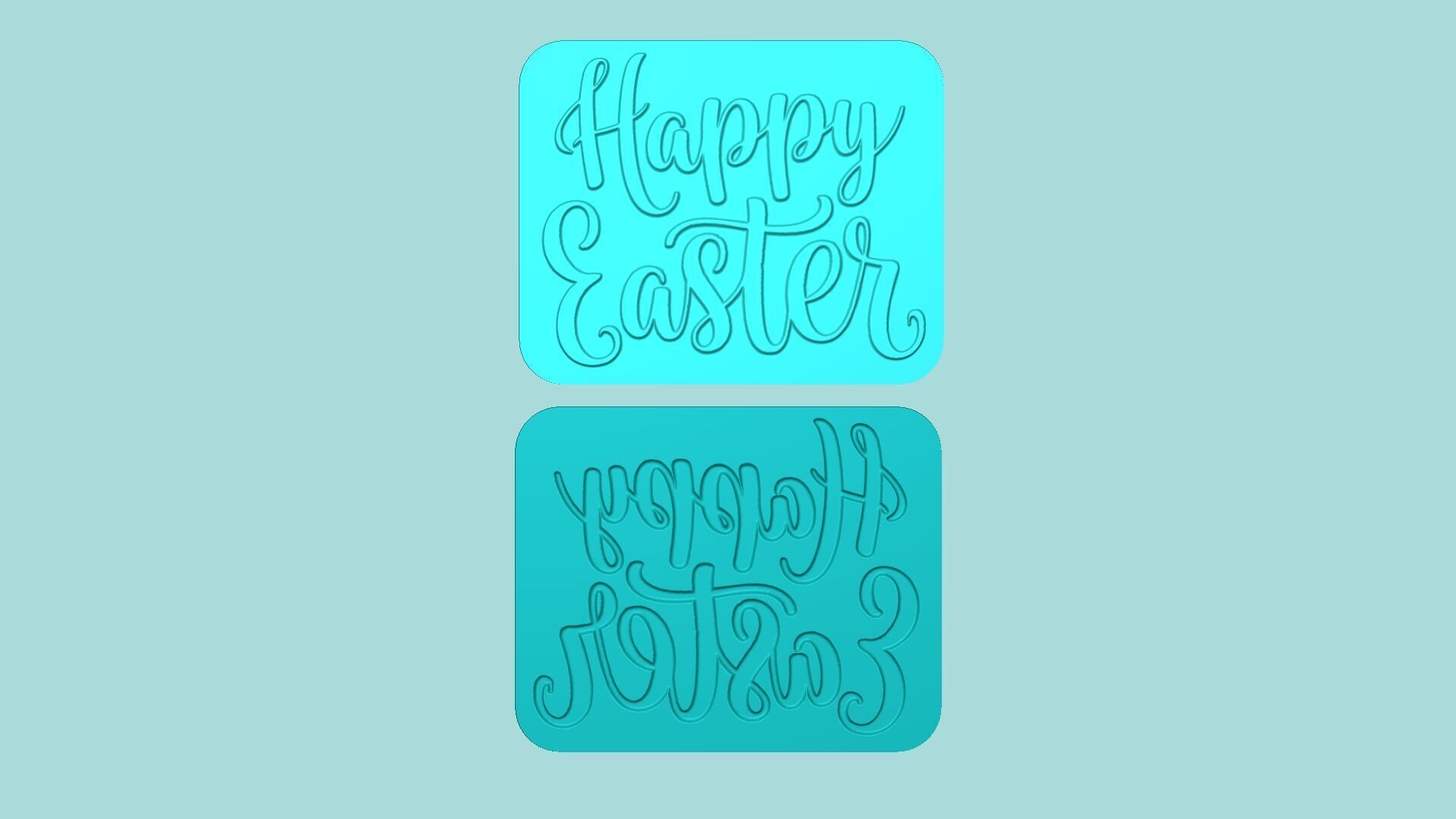 Happy Easter - Phrase Mold - Maker Template 3D print model_7