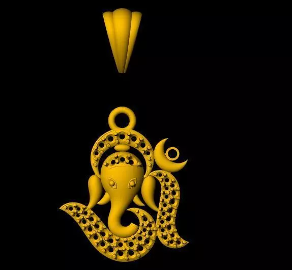 ganesh om pendant 3dm file 3D print model_0