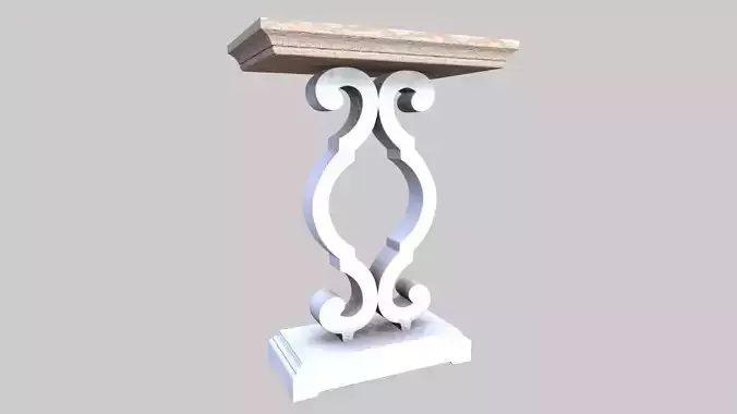 Natural Wood Side Table