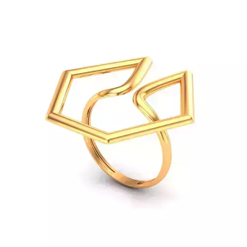 Minimal women gold ring 1009