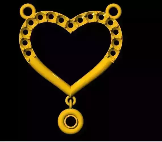 heart pendant 3dm file