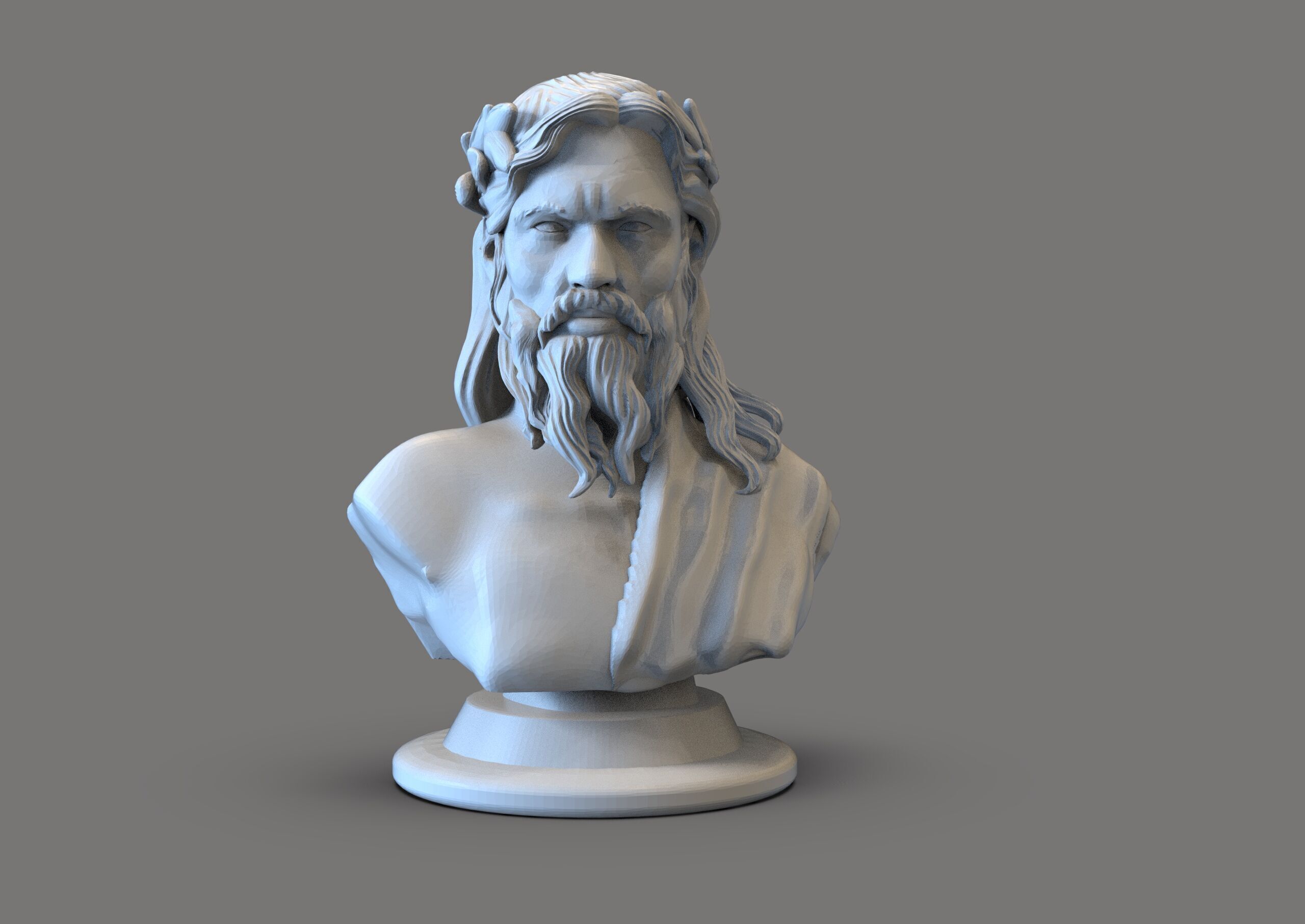 Zeus Bust 3D print model_4