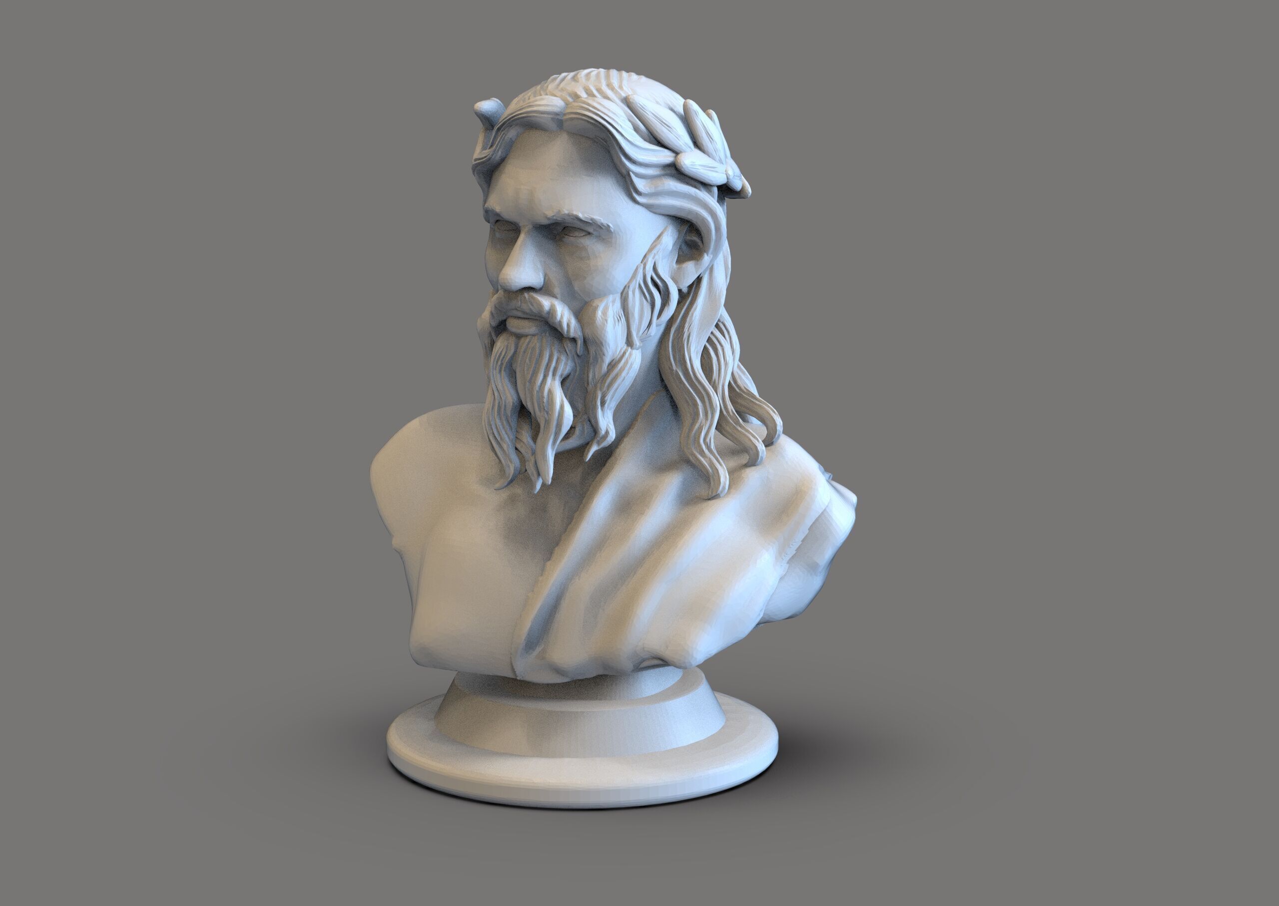 Zeus Bust 3D print model_2