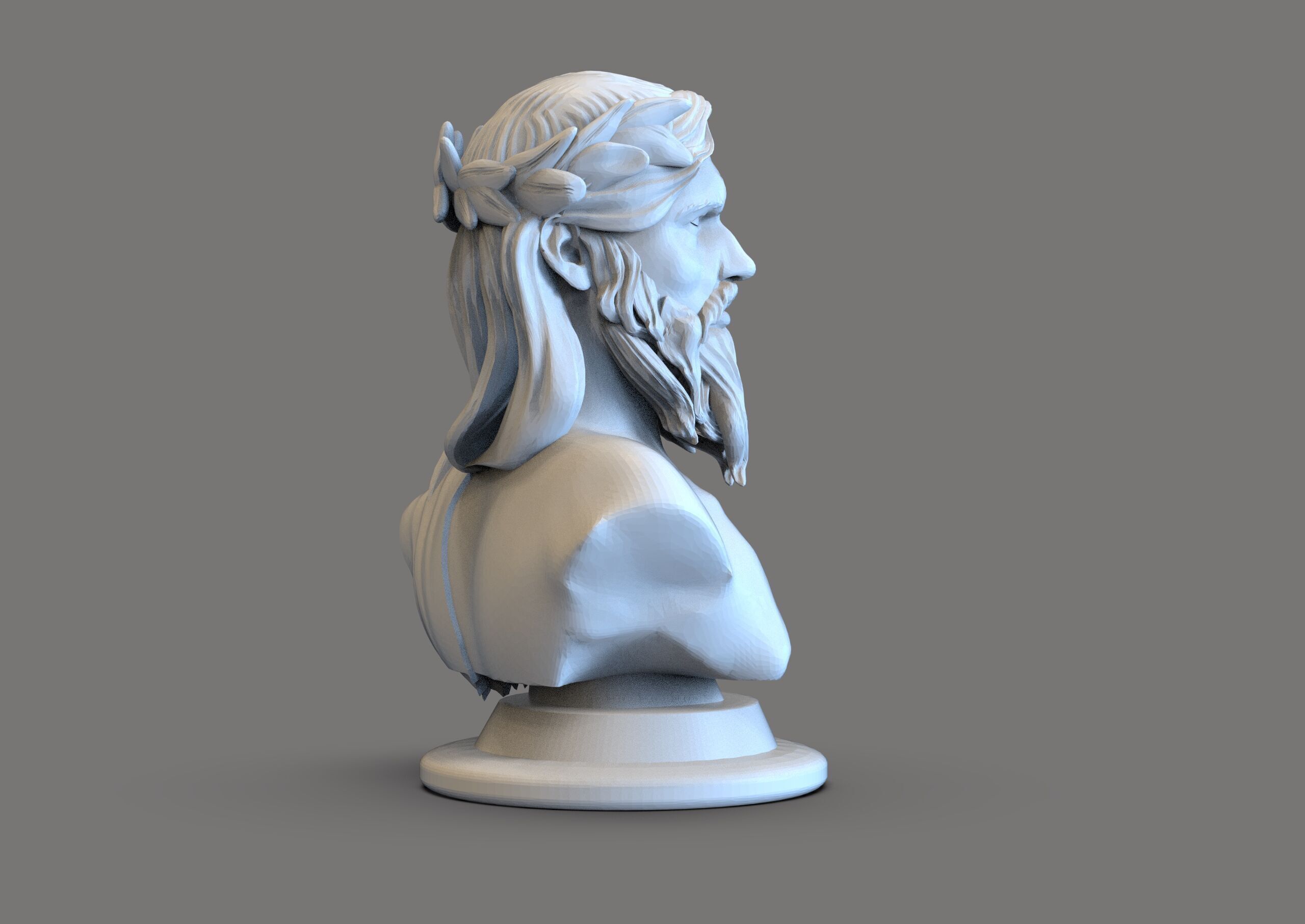 Zeus Bust 3D print model_3