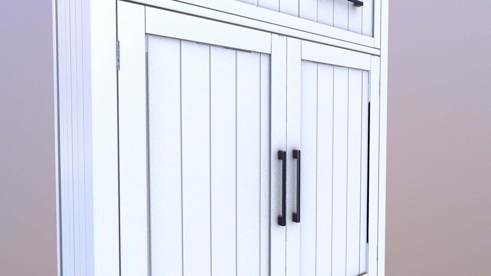 Modern white cabinet 3D model_8