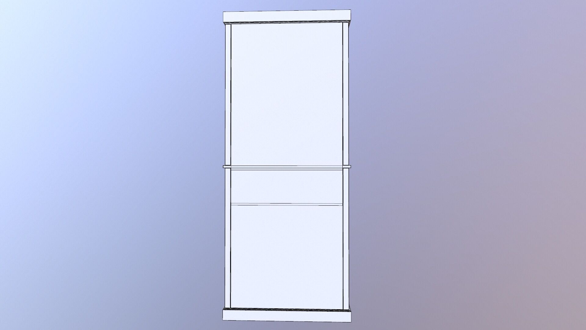 Modern white cabinet 3D model_14