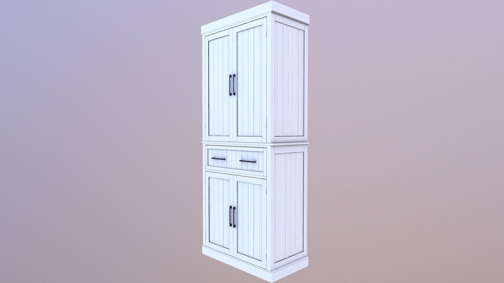 Modern white cabinet 3D model_3
