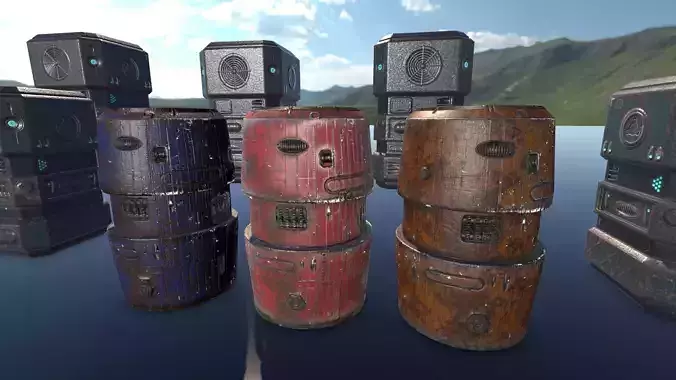 Sci-Fi Robots and Props Pack Low Poly Unity and Blender and FBX Low-poly 3D model Sci-Fi Robots and Props Pack Low Poly Unity and Blender and FBX Low-poly 3D model