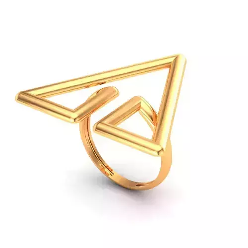 Minimal women gold ring 1010