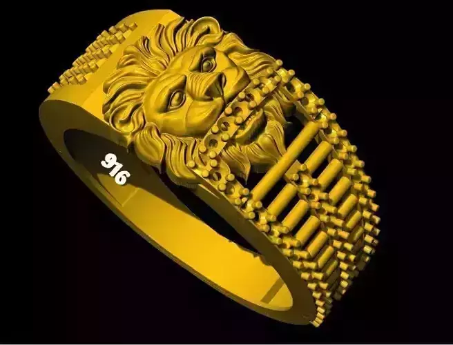lion ring 3dm file