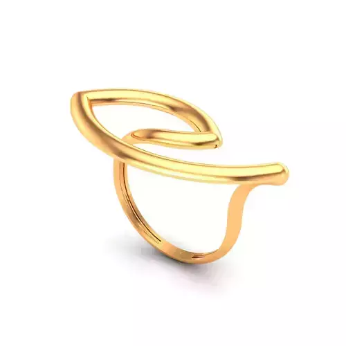 Minimal women gold ring 1011