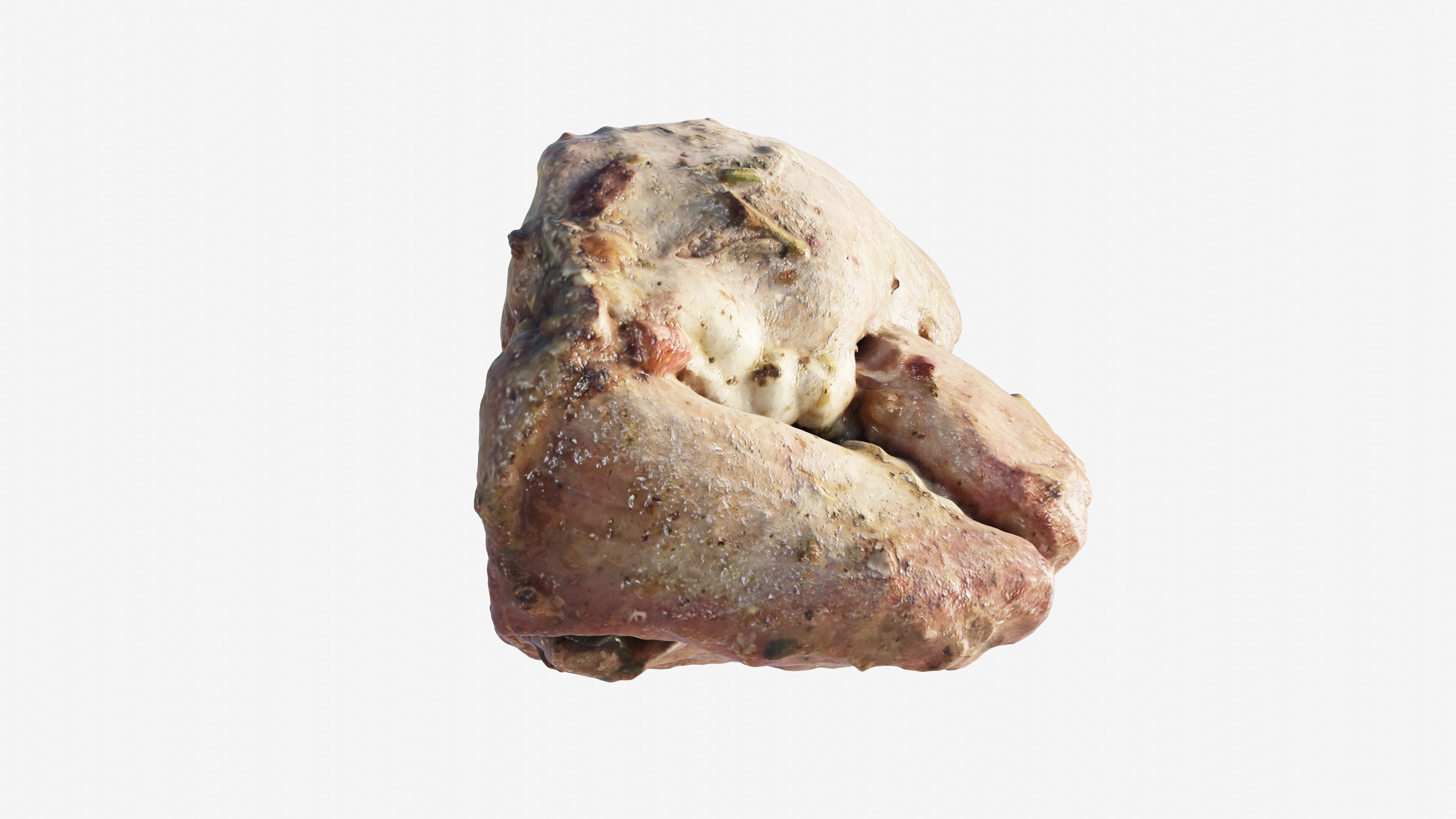 Scanned shashlik BBQ Meat on stick Low-poly 3D model_26