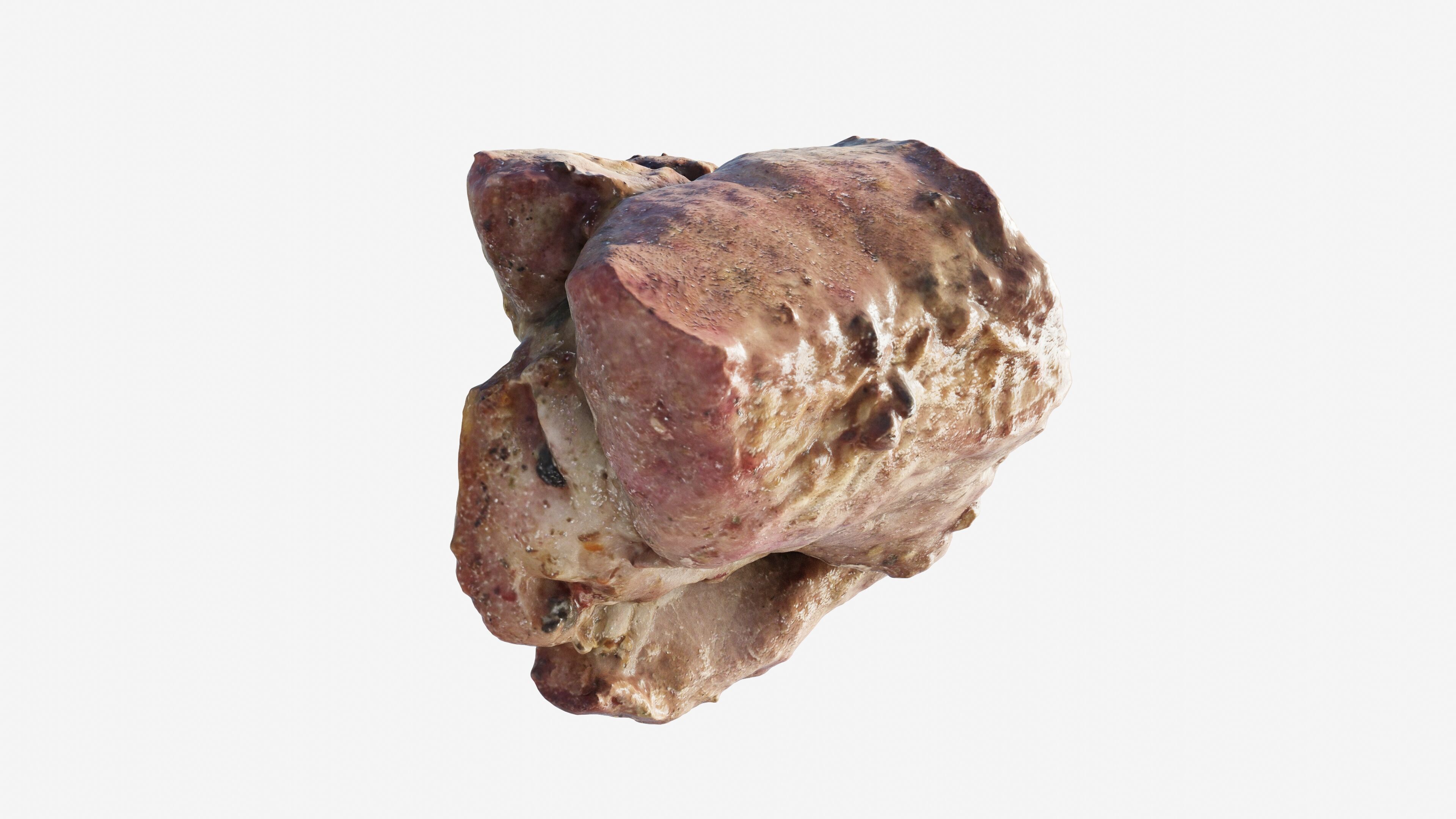Scanned shashlik BBQ Meat on stick Low-poly 3D model_25