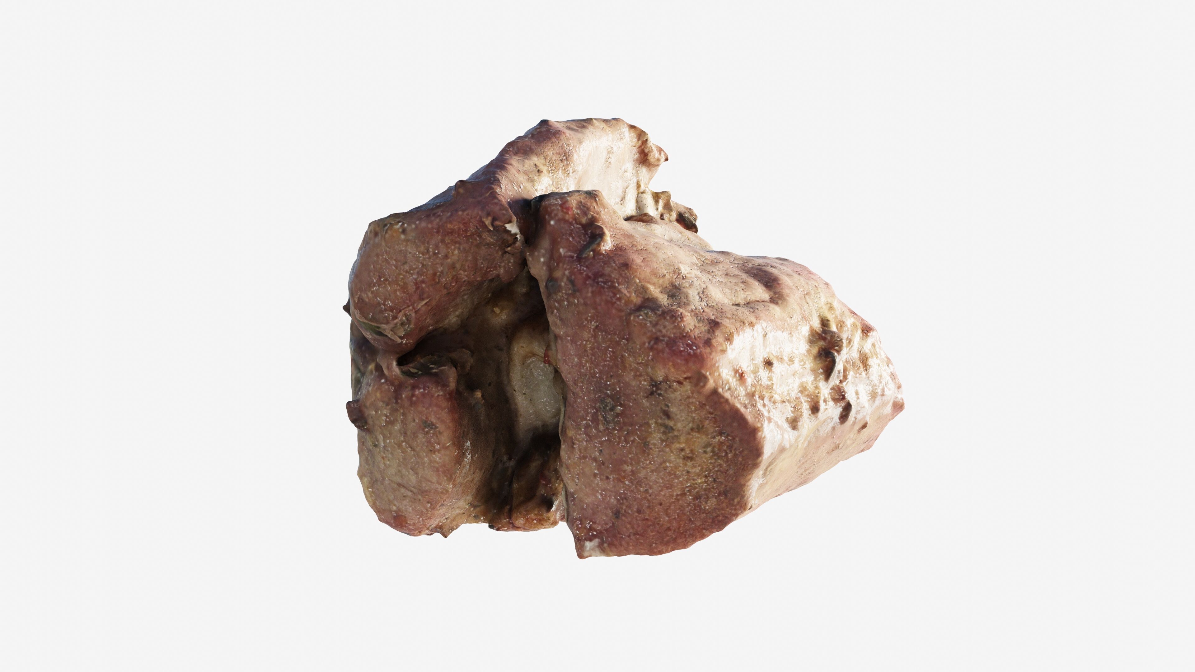 Scanned shashlik BBQ Meat on stick Low-poly 3D model_24