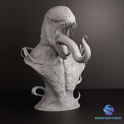 Venom bust - 10 cm 3D PRINT Free 3D print model