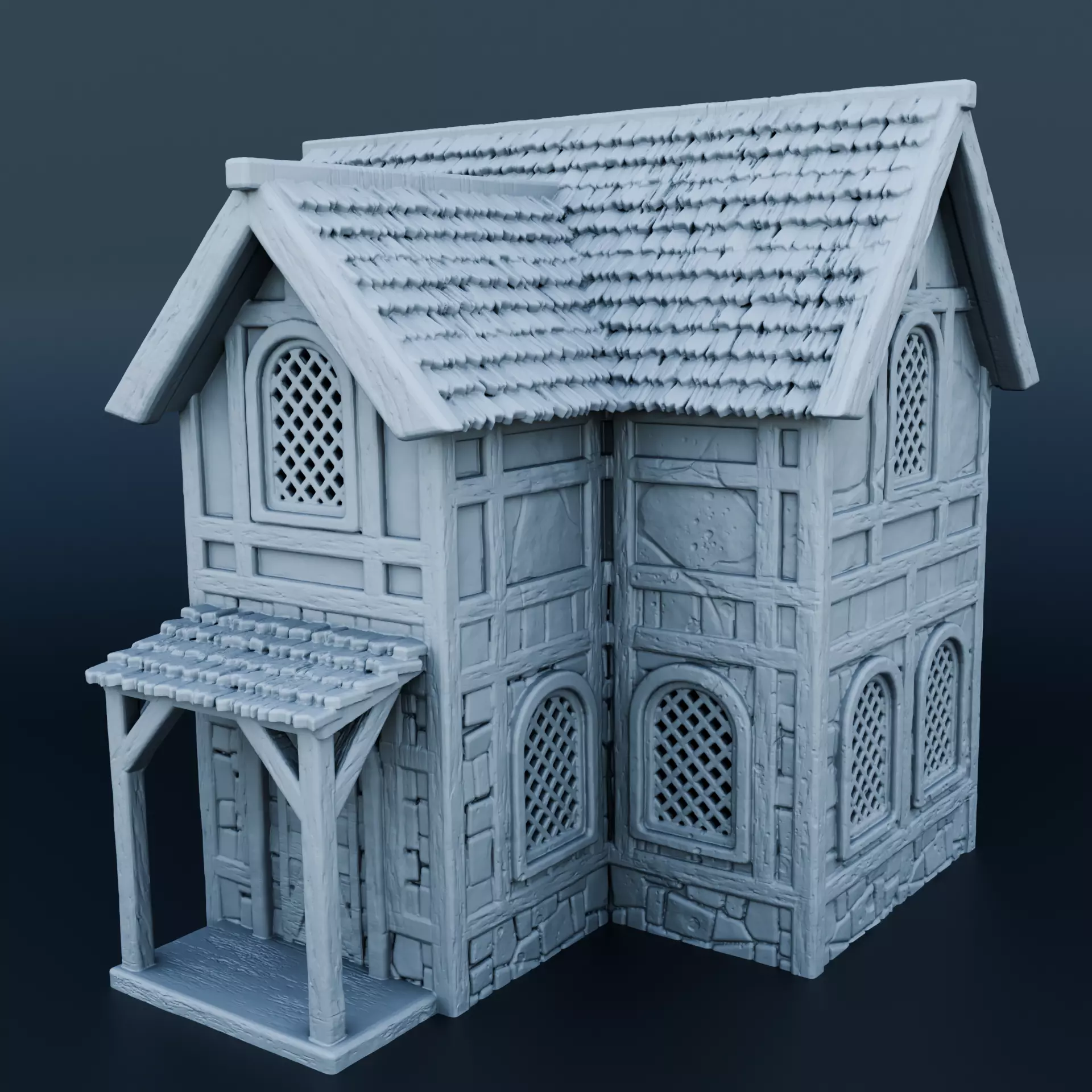 Medieval house 3D print model