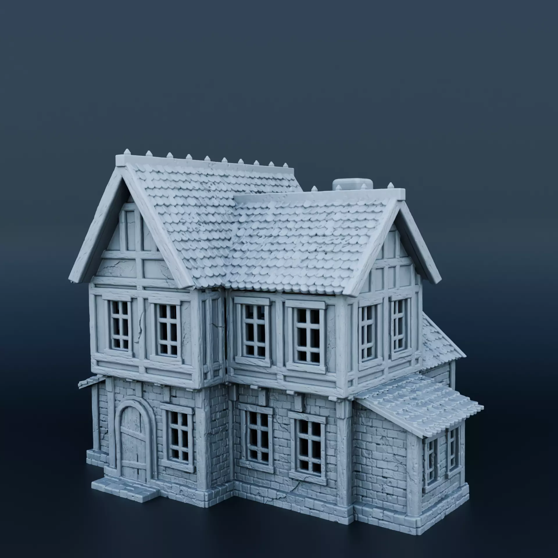 Medieval house 3D print model