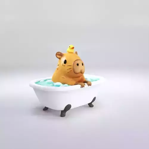 capibara bathub 3D print model