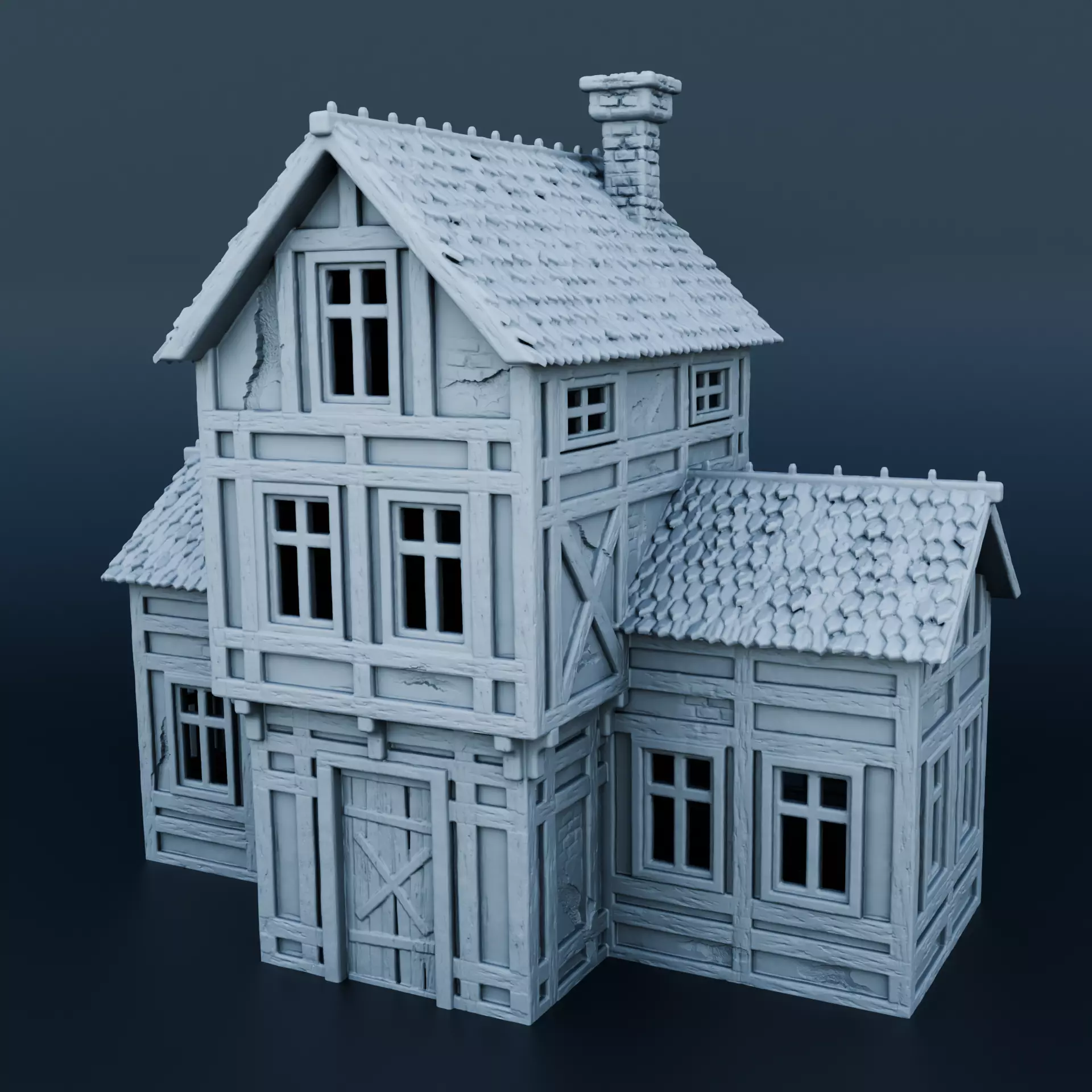 Medieval house 3D print model