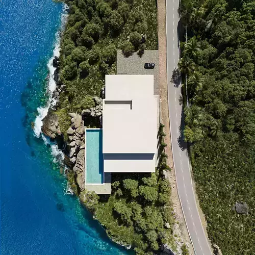 Casa villa beach scene