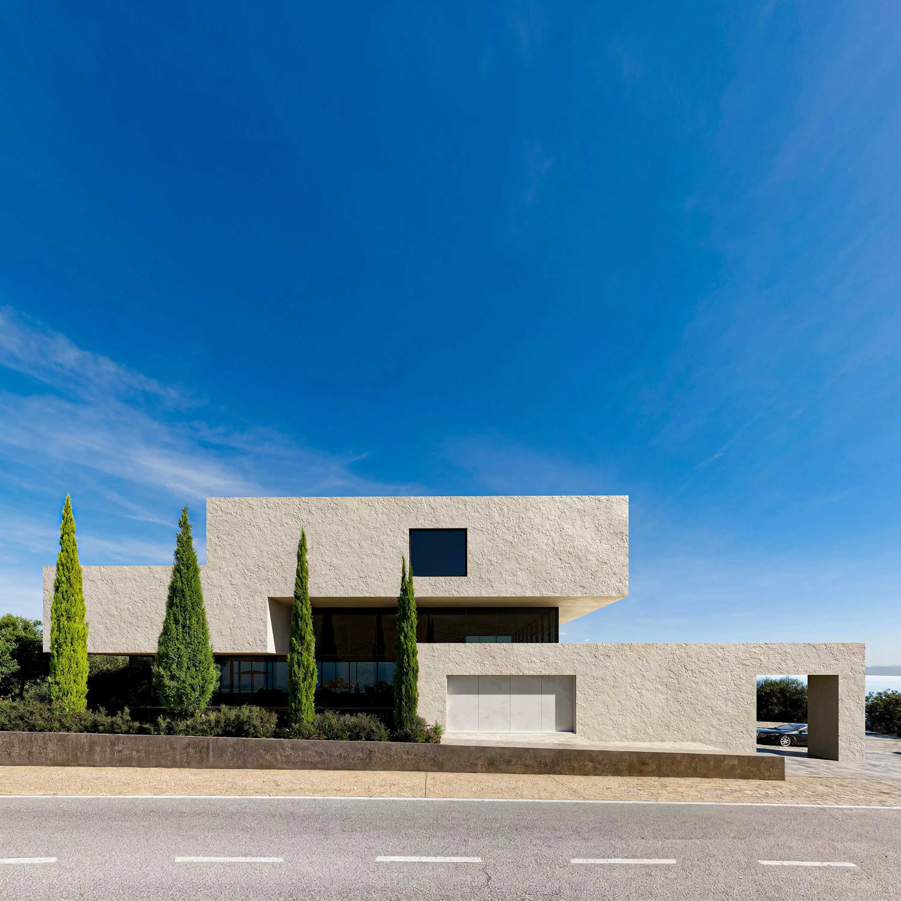 Casa villa beach scene 3D model_3