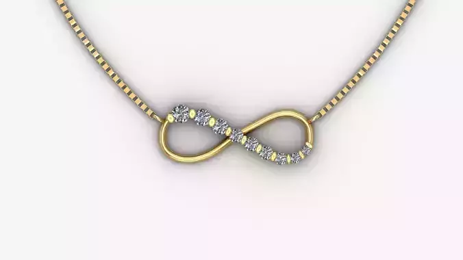 Infinity diamond pendant