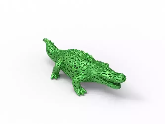 Crocodile Voronoi Style
