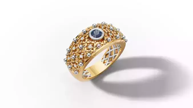  Astral Lattice Ring 3D print model