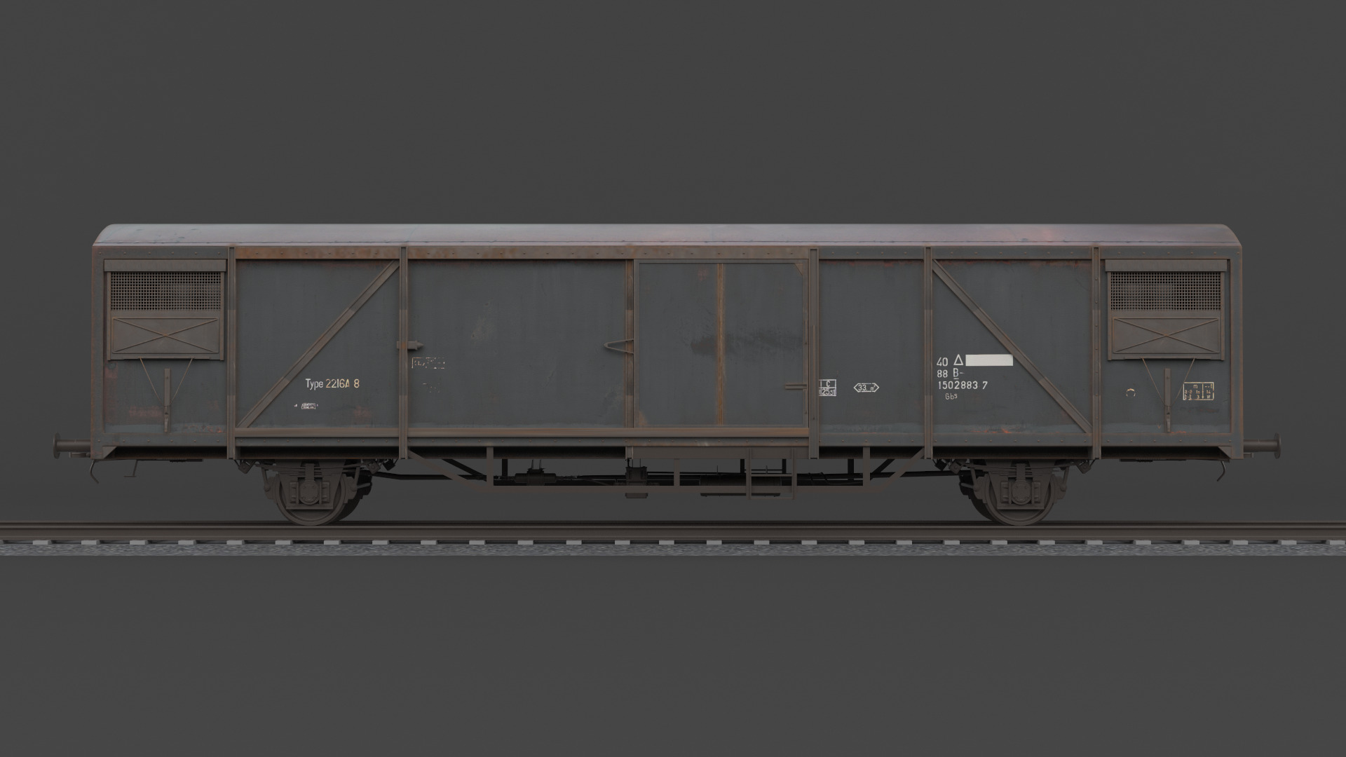 Boxcar 3D model_1