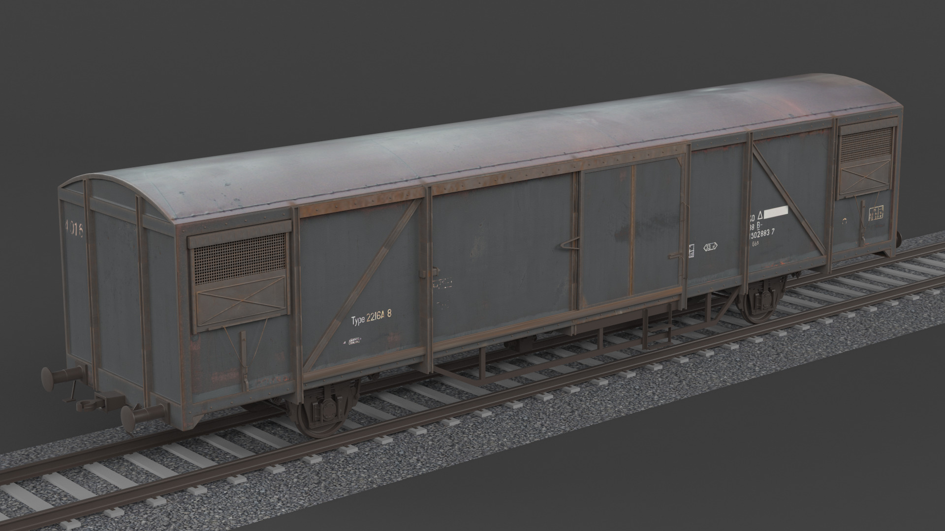 Boxcar 3D model_2