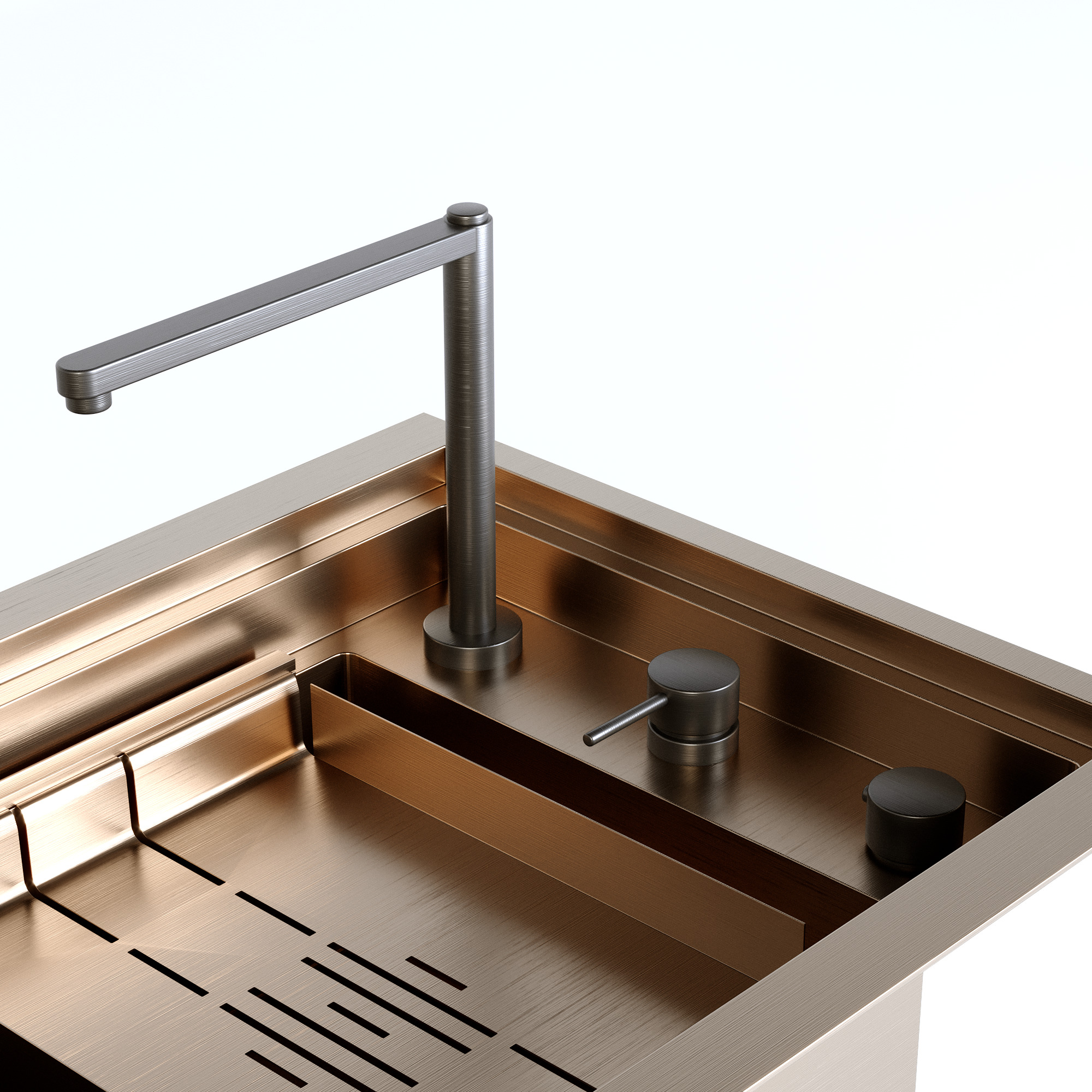 SINK GOLD Low-poly 3D model_1