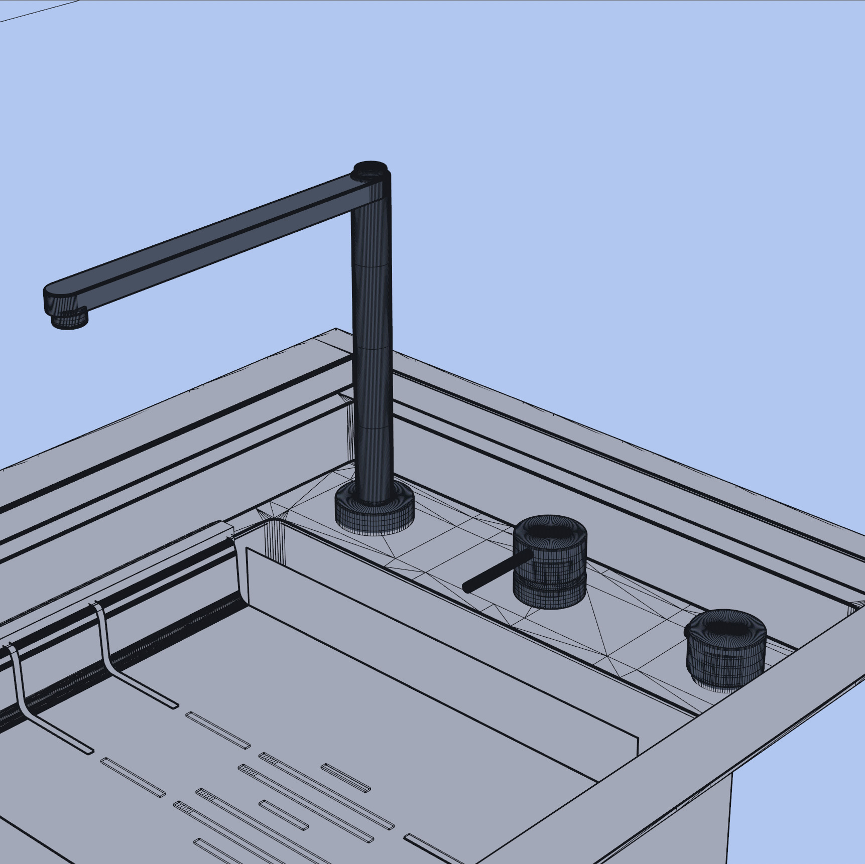SINK GOLD Low-poly 3D model_6