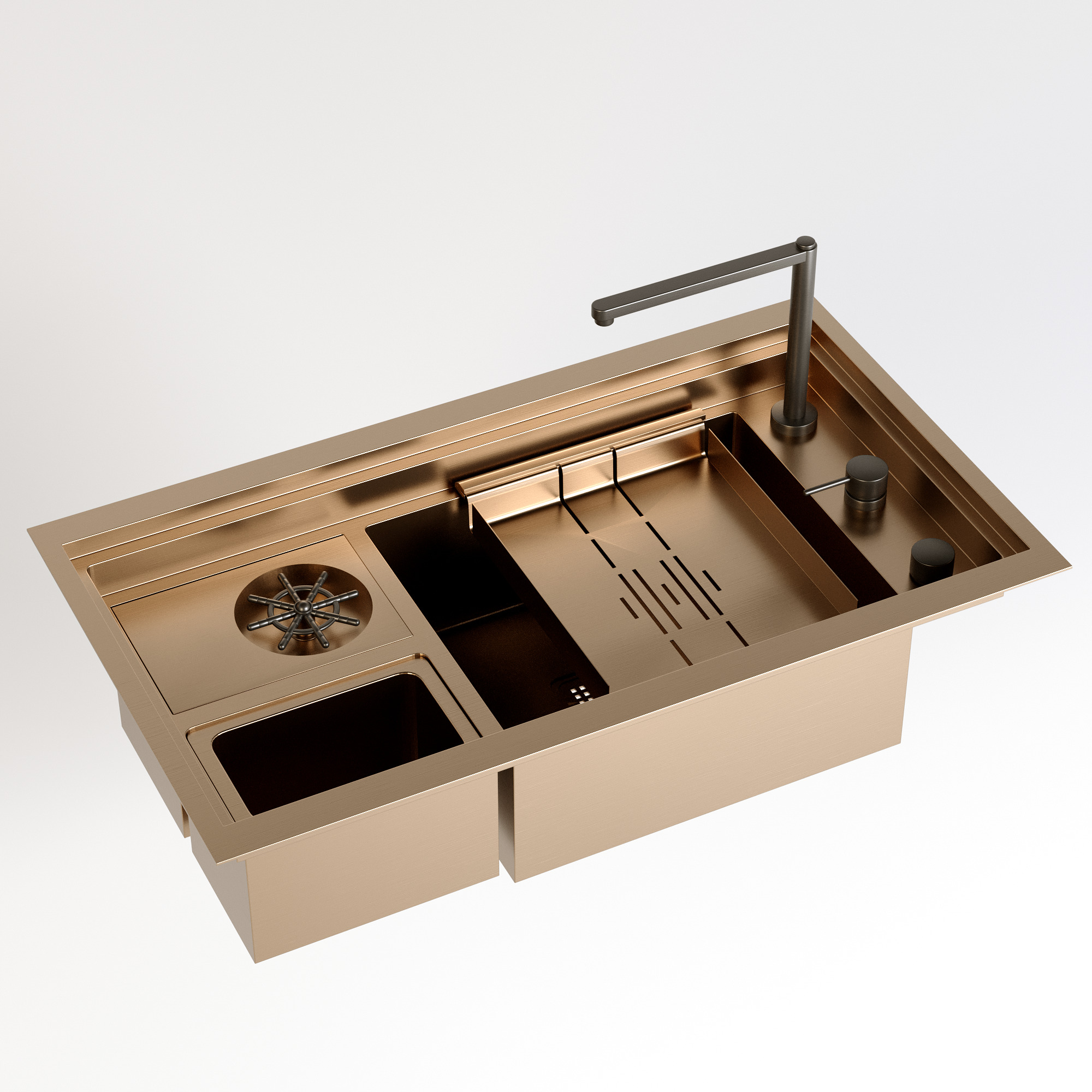 SINK GOLD Low-poly 3D model_3