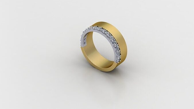 Band ring two tones 3D model