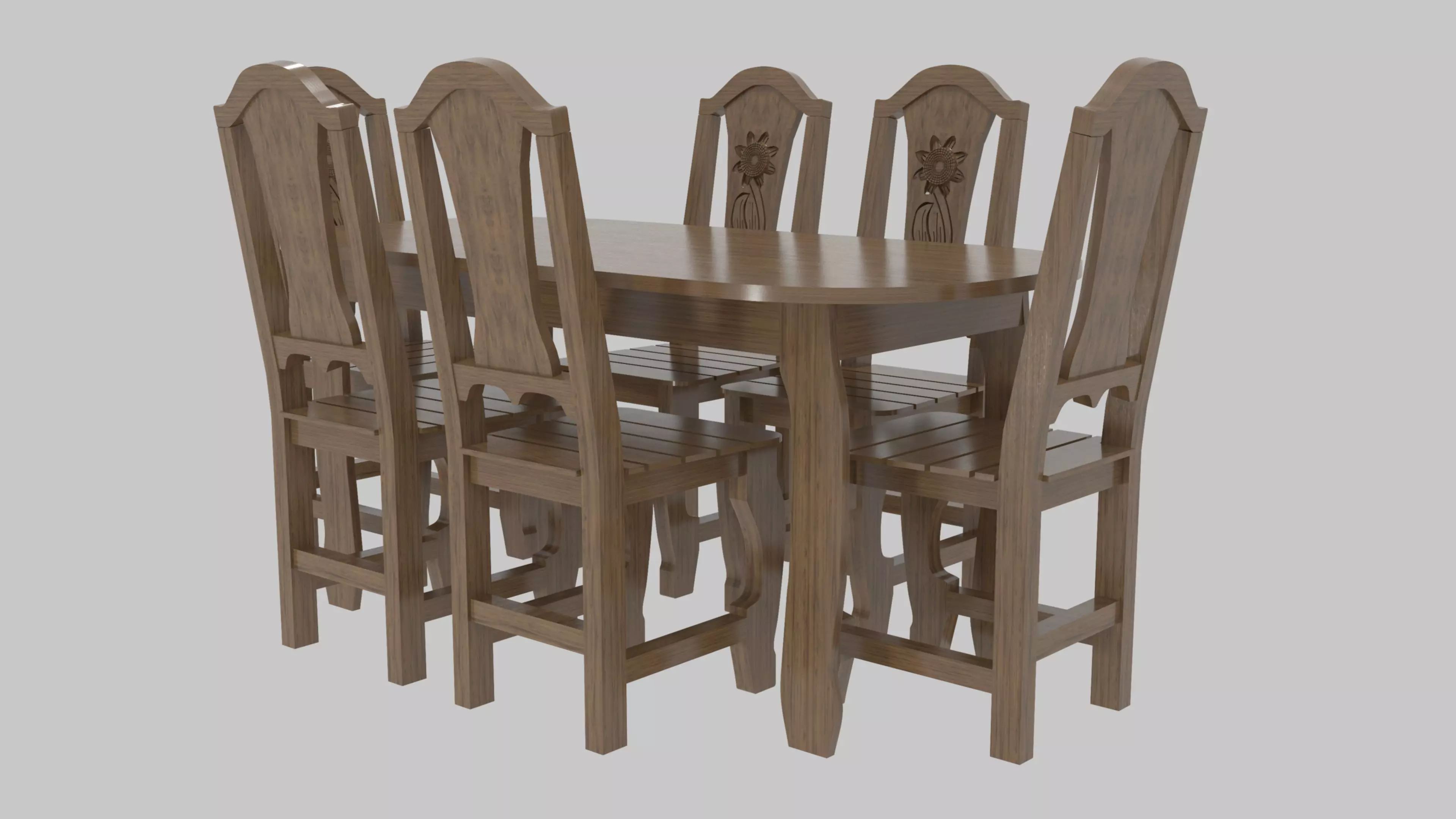 Dining room furniture 3D model_0